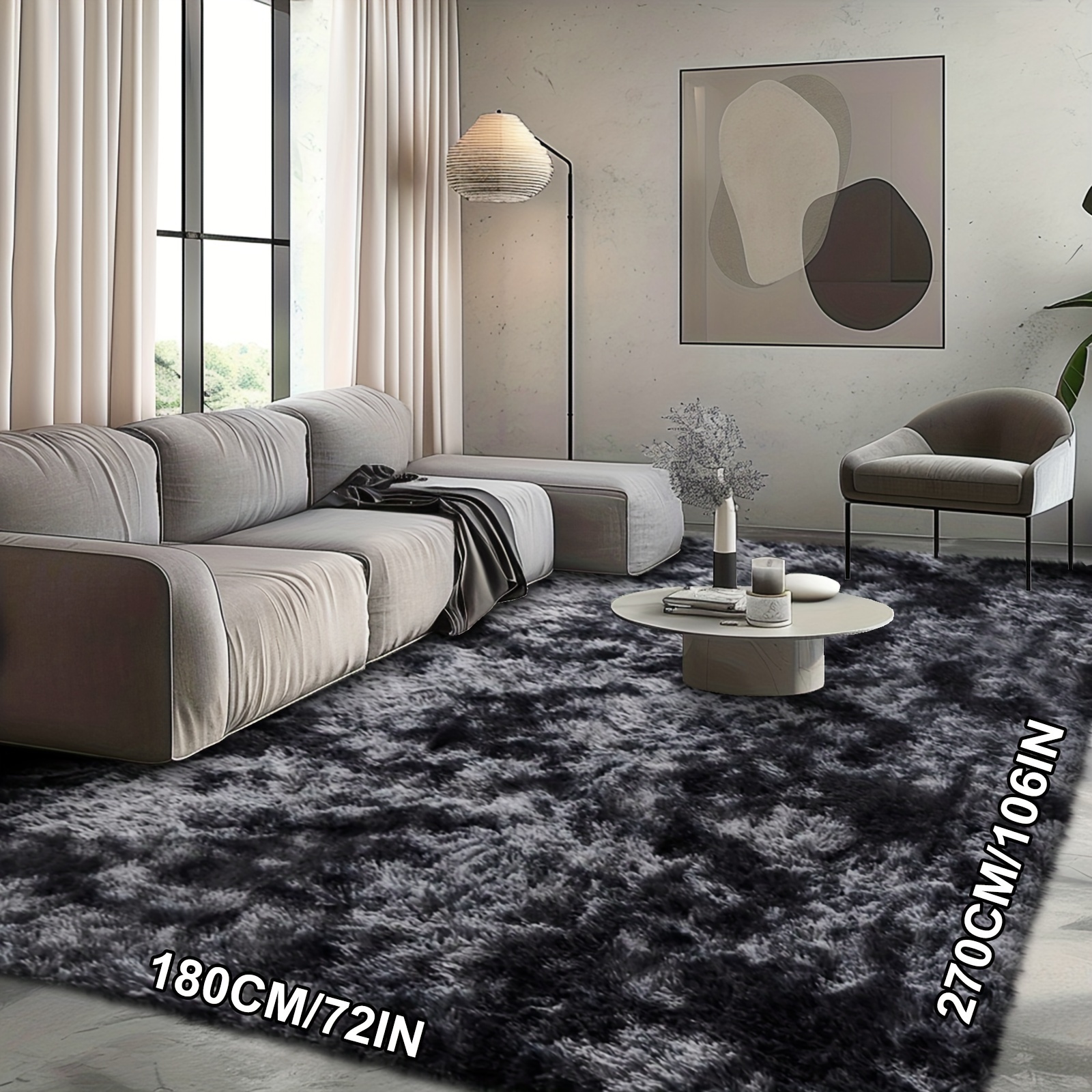 TEMU 1 pièce Tapis Moelleux et Doux, Tapis d'Intérieur de Luxe, Plusieurs Couleurs et Tailles Disponibles, Convient pour Salon, Chambre, Tapis de Sol