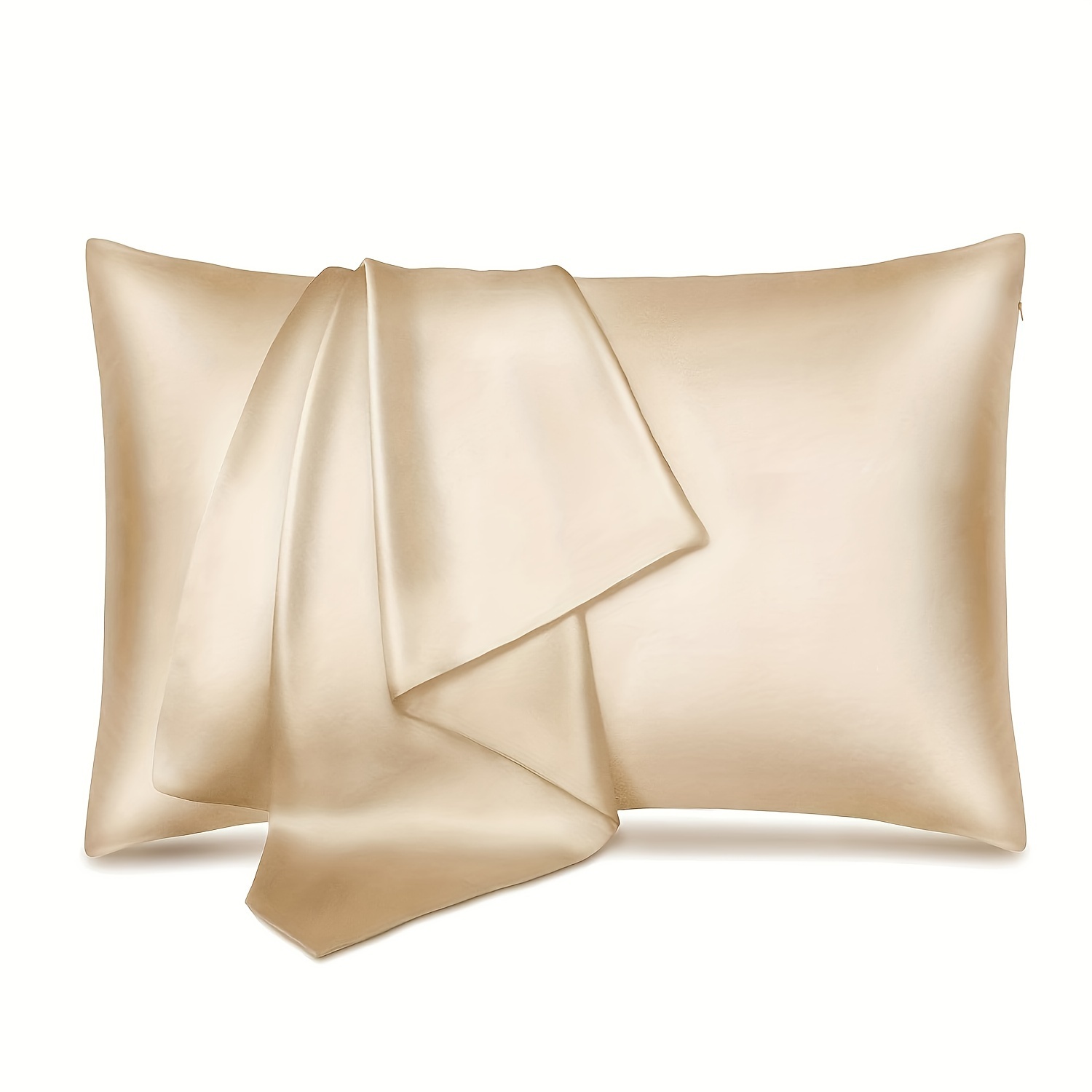 

1pc 100% For Hair And Skin - 22 6a Zippered Silk Pillow Case (without Pillowcore)