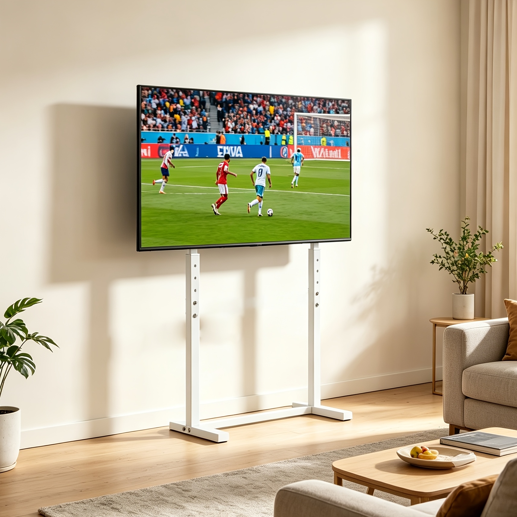 TEMU Floor Stand, Height-adjustable Tall Tv Stand For 32