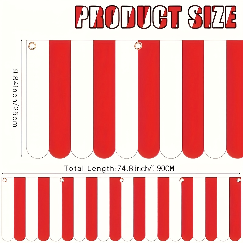TEMU 2d Flat, 2d Flat Banner, Carnival Tent Curtain Banner, Contribution Station Sign, For Birthday, Christmas, Circus-themed Events - Universal