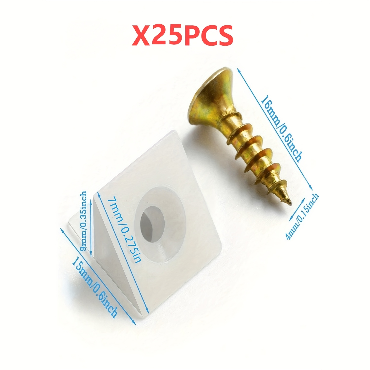 Mending Wedges, Restore Sagging Drawer, Bottoms & Furniturechest With 90 Degree Plastic Angle Code Bracket, Fastener & Screws