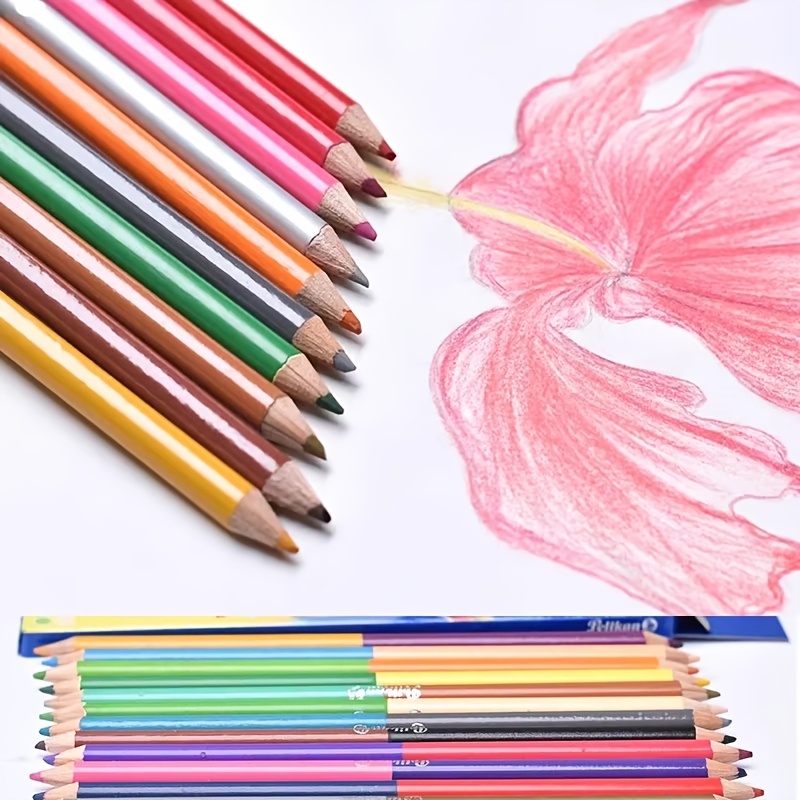 24-color Dual-tip Pencils, Designed For Students, Suitable For Professional Painting, Sketching, And Pastel Art, High-quality School Art Supplies For Students