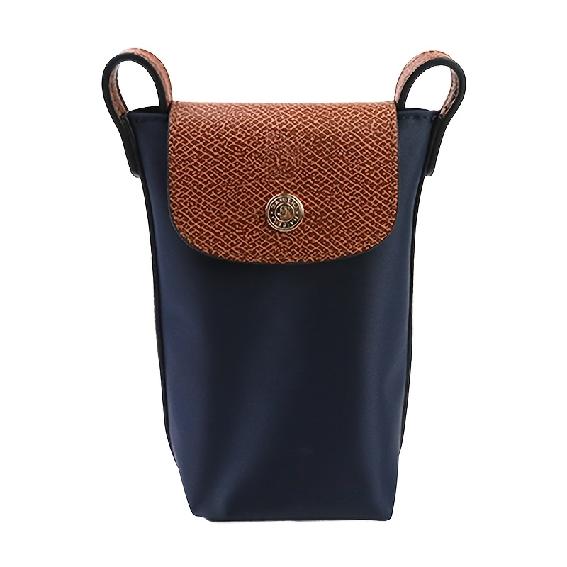 TEMU Mochila bandolera pequeña estilo Dai Beili para teléfono móvil, comprada por 10000 , bolso de pequeño de nailon simple en azul , y rosa