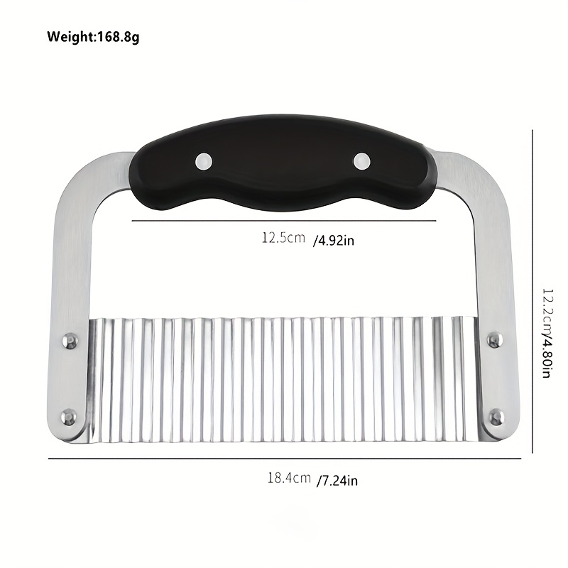 E-shop Edelstahl Wellenkartoffelschneider/Wolfzahn-Kartoffeln/Küchengemüseschneider/Pommes Frites/Blumenmuster Obst- und Gemüsehobel