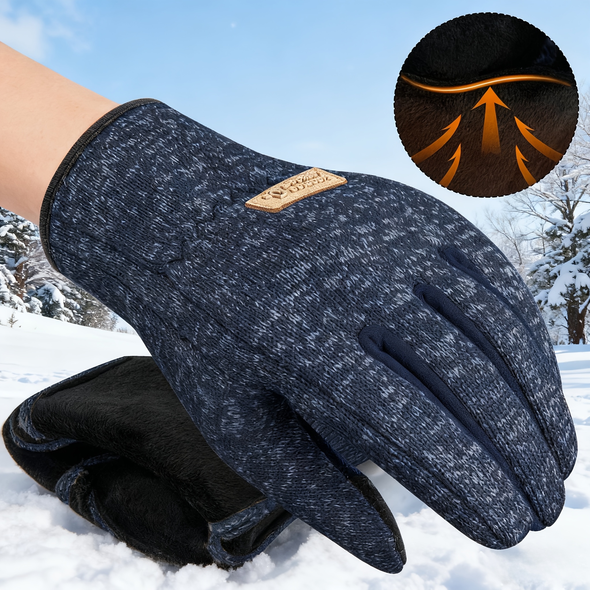 Winter Windproof Touchscreen Cycling Gloves for Outdoor Activities