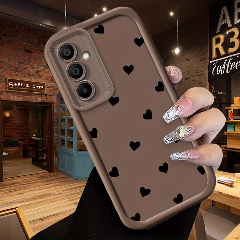 E-shop Handyhülle: minimalistisch, schwarze herzförmige Leiter stoßfeste Linsenschutzhülle. Geeignet für for Galaxy A35, A55 5G, A33, A34, A07, A06,