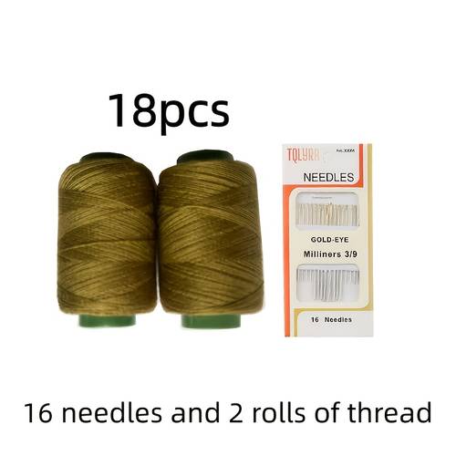 18pcs denim thick thread garment stitching thread heavy duty denim sewing thread suitable for manual sewing and sewing machine use suitable for repairing jeans blankets backpacks clothes etc