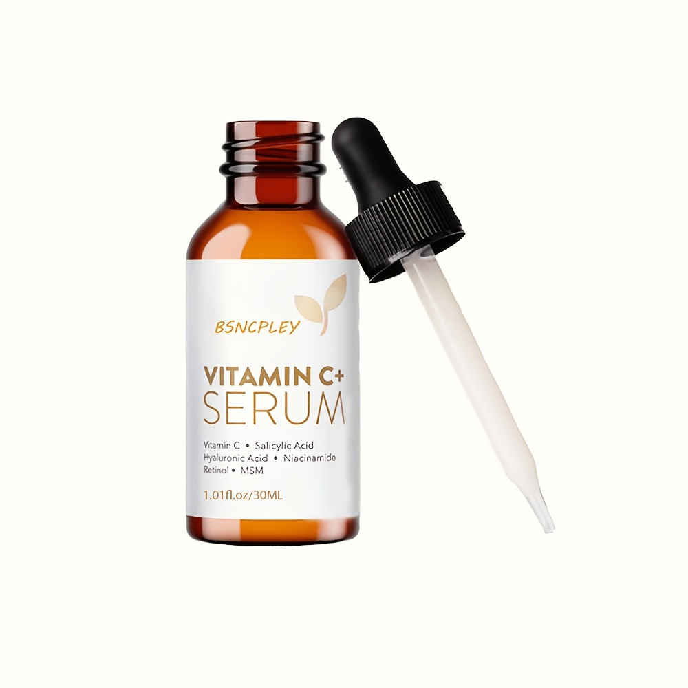 Image of Bsncpley Vitamin C Face Serum With Hyaluronic Acid,retinol, Niacinamide & Salicylic Acid, High Moisturizing And Firming Skin,suitable For Types, Women's Face, Neck And Body,daily Use Cream-30ml/1oz