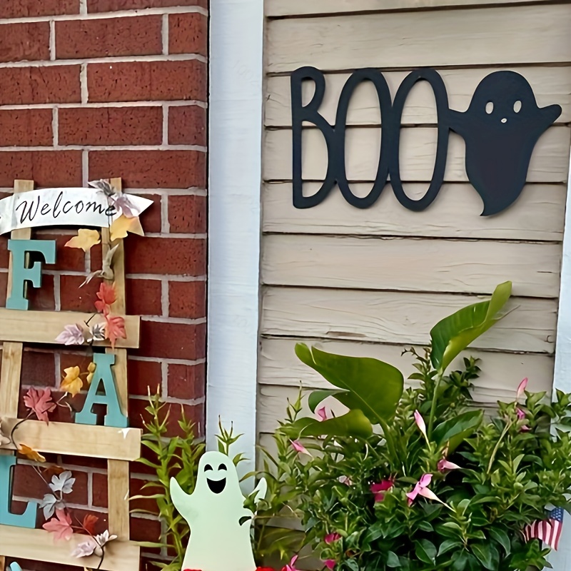 

'boo' Wooden - For Halloween & Decor, - Hanging , No Needed, Featherless, -mounted