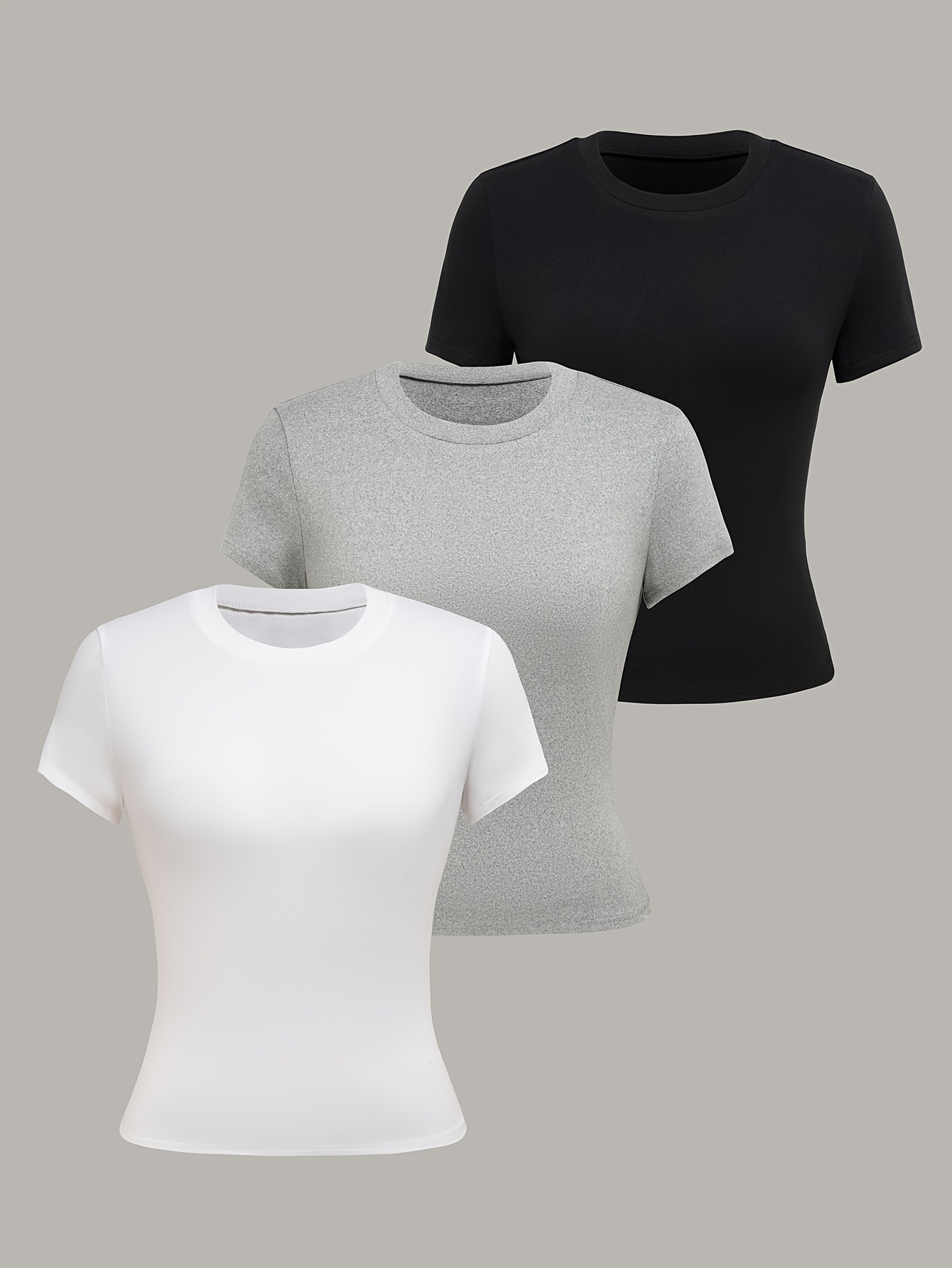camisetas cuello mujer básicos en Temu Spain