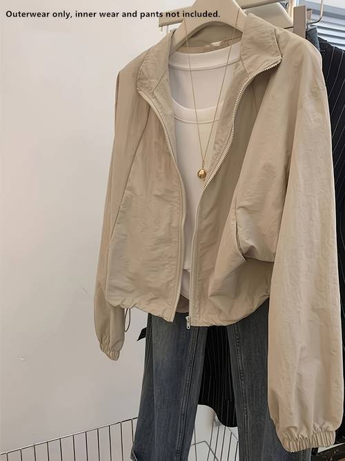 chaqueta corta y holgada asd1 para mujer, moda casual, ideal para viajes , y para cualquier ocasión