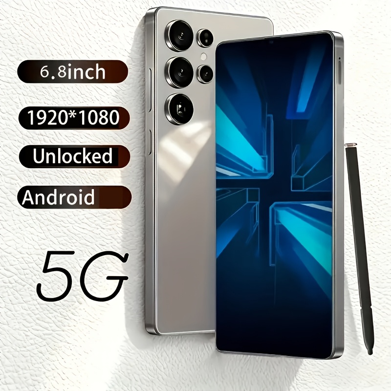 Smartphone 5G con pantalla grande HD de 6.8", desbloqueo global
