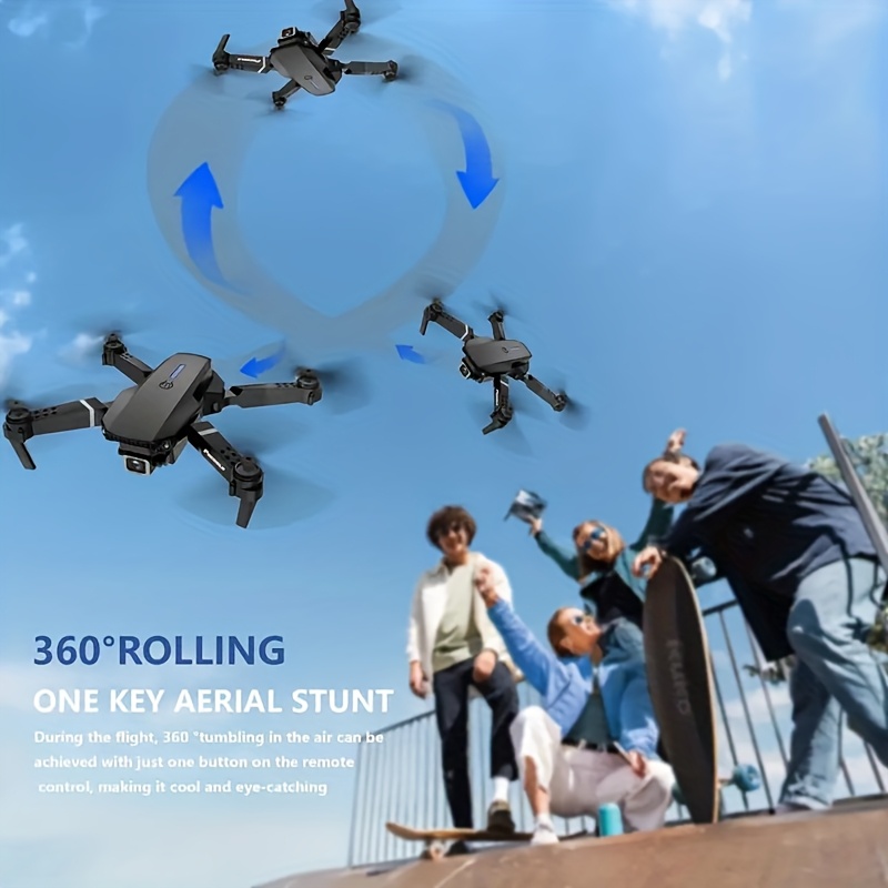 RC Drone with Dual Cameras, 2 Batteries, Foldable RC Drone, Brushless Motors, Optical Flow Positioning, Smart Follow, Indoor And Outdoor Discount Drones, Beginner Birthday, Christmas, Halloween Gifts