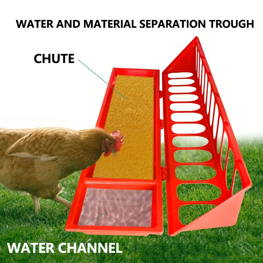 24 20 holes water and feed separation troughs for chickens plastic battery free suitable for home poultry farming details 1