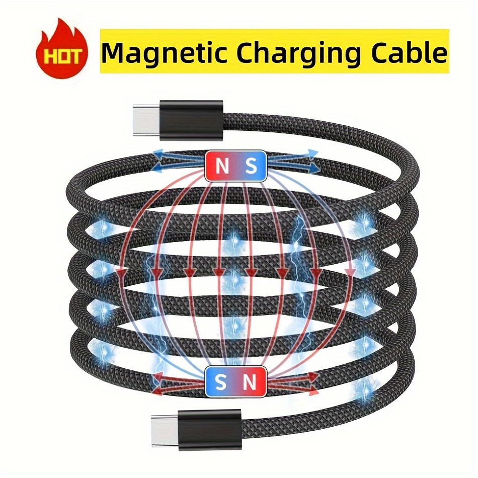 

Usb C To C Magnetic Fast Charging Cable 65w Usb A To C Charging Wire For Laptop For Samsung Fast Charging Cable