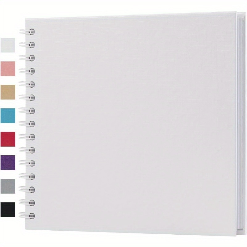 TEMU 1pc Heavy-duty Paper Scrapbook Album With, Elegant -out - Sturdy Hardcover Scrapbook For Wedding, Anniversary, Family Photos, Scrapbooking -