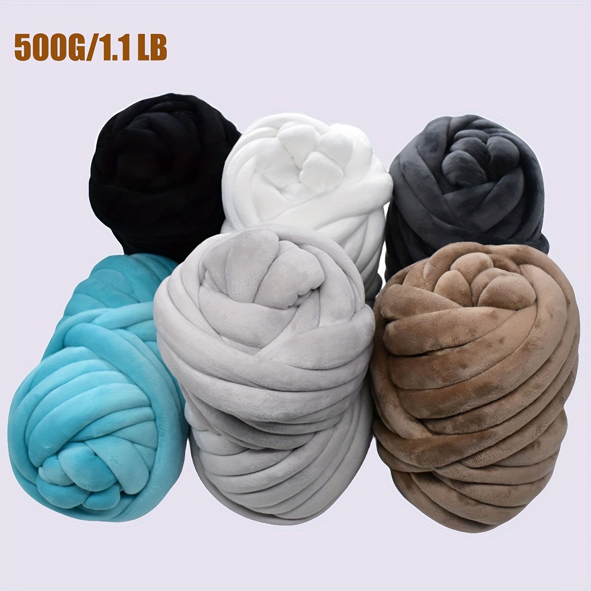 

1pc Chunky Arm Knitting Yarn For Throw Blanket, Velvet Jumbo Chunky Yarn Handmade Diy Crocheting Carpets Pets House Blanket Cushions Pillows Very Soft Giant Thread 500g/pc