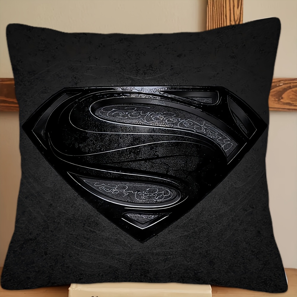 TEMU 1pc, Superman Anime Theme Throw Pillow Covers, No Pillow Insert, Exquisite , Daily Use, Gentle And Soft, Holiday Gatherings And Parties,