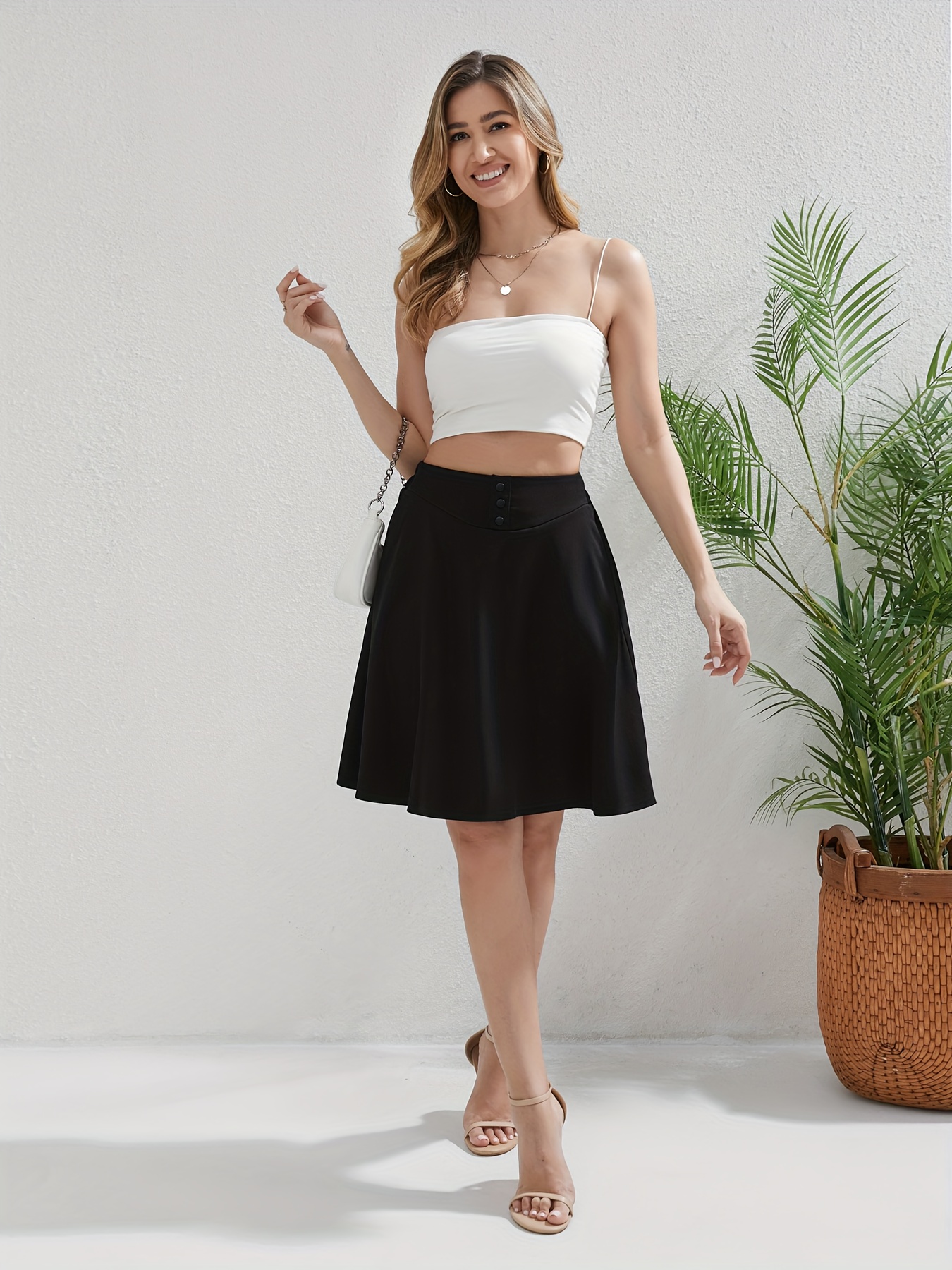 black a line skirt dress Long A-Line Skirt for Women – Black or Orange – Family Shopolf