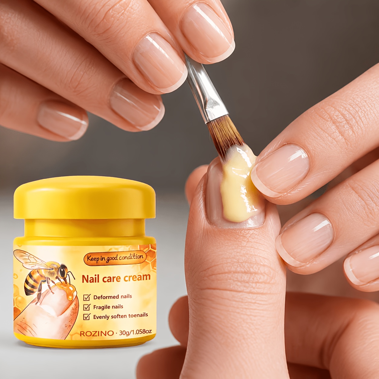 TEMU Ultra- Bee Venom Nail Care Cream, Providing 24-hour For Thickened, Discolored, And Damaged Nails, Strengthening And , Repairing Hangnails, , And