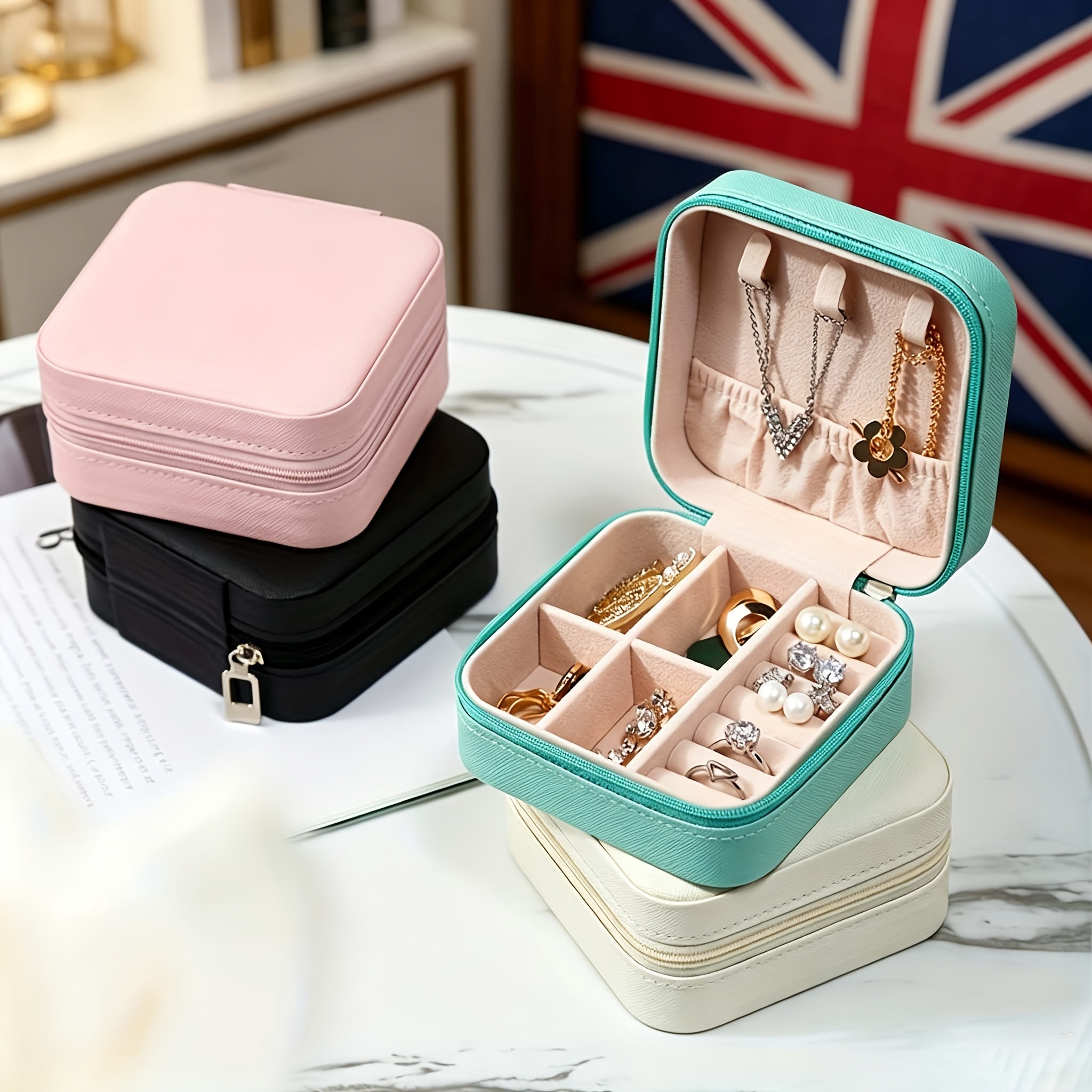 24pcs Artificial Leather Jewelry Box for Vacations