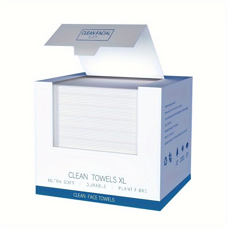 

2boxes/10.2*11.8in Disposable Face Towel Box Thickened Cleansing Towel Clean Skin Beauty 50pcs/box