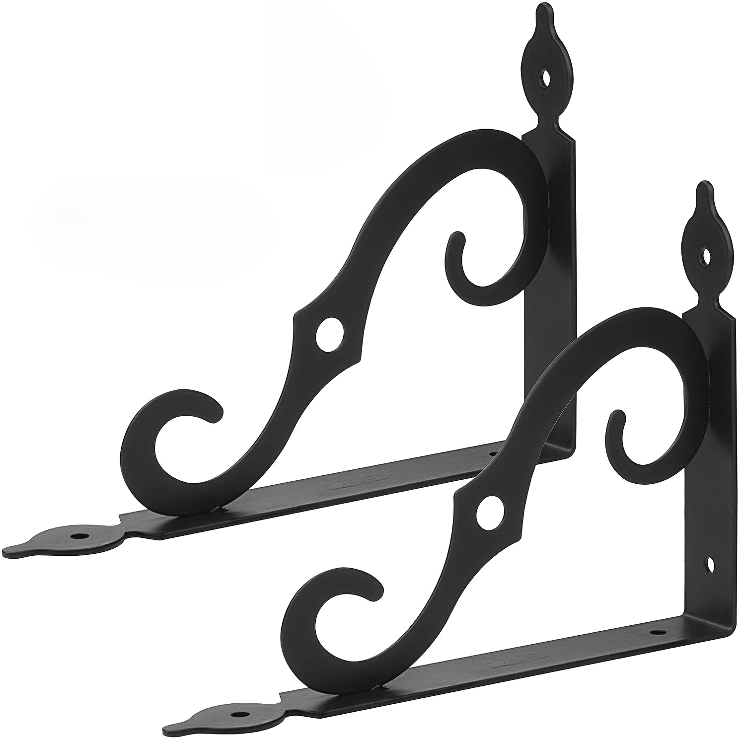 2pcs Thick Triangular Bracket European Style Iron Storage Board Bracket Bookshelf Layer Right Angle Partition Bracket Load-bearing Support Bracket