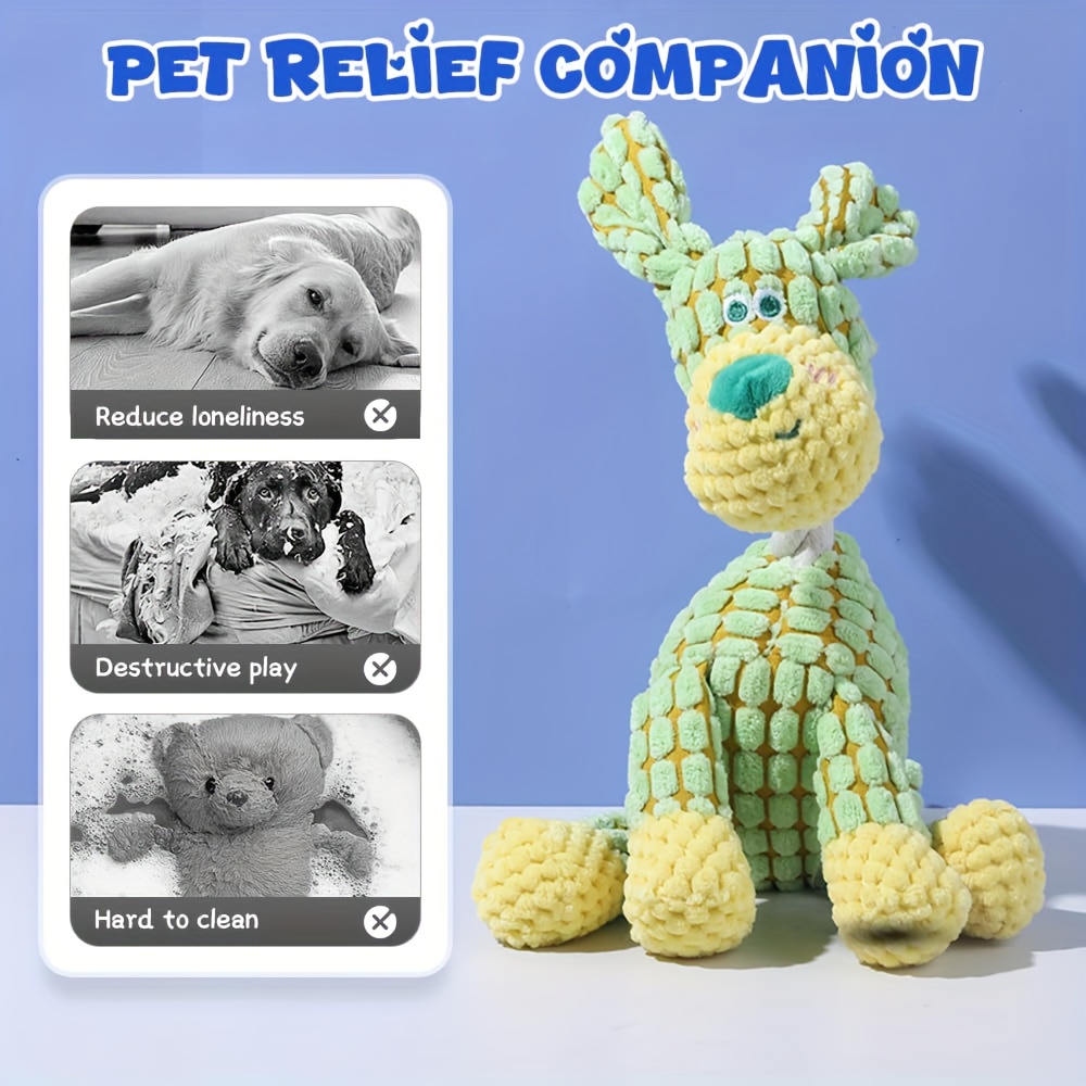Plush Dog Toy for Chewers