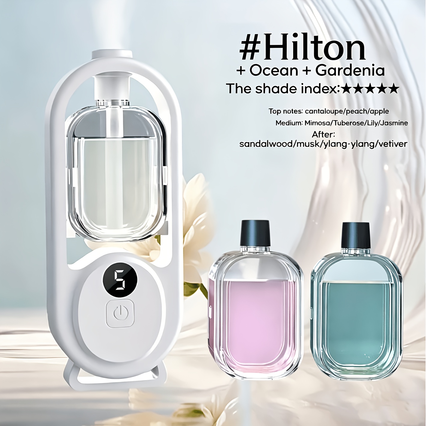 TEMU 4 Bottles Of Essential Oil For Ai Diffuser, 2026 Model, 5-level Timed Automatic Fragrance Function, 1-bottle/3-bottle Set Comes With A Machine,