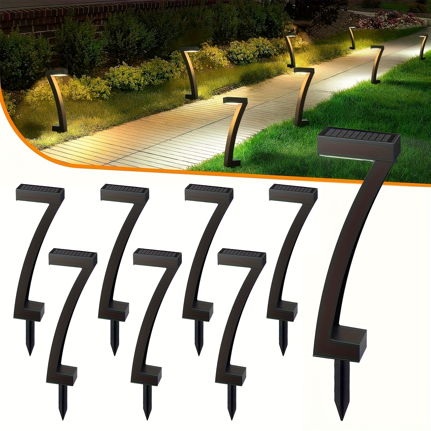 TEMU 4/8 Pack Solar Pathway Lights Outdoor, Solar Outdoor Ipx5 Landscape Path Lights With 36 Leds, Up To 12 Hrs Outdoor Solar Garden Lights For Yard,