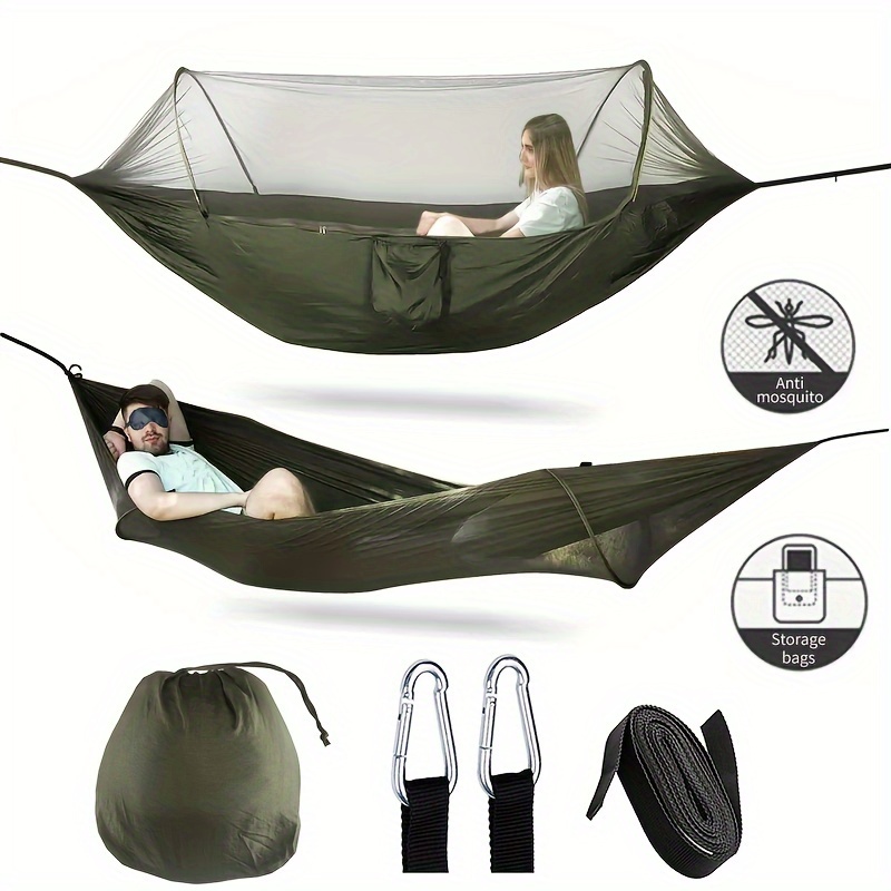 

Single With Anti-rollover Design - Safe & Comfortable For Outdoor Camping & Indoor - Enjoy Mosquito-free Haven, 440lbs (250*120cm/98.42*47.24in)