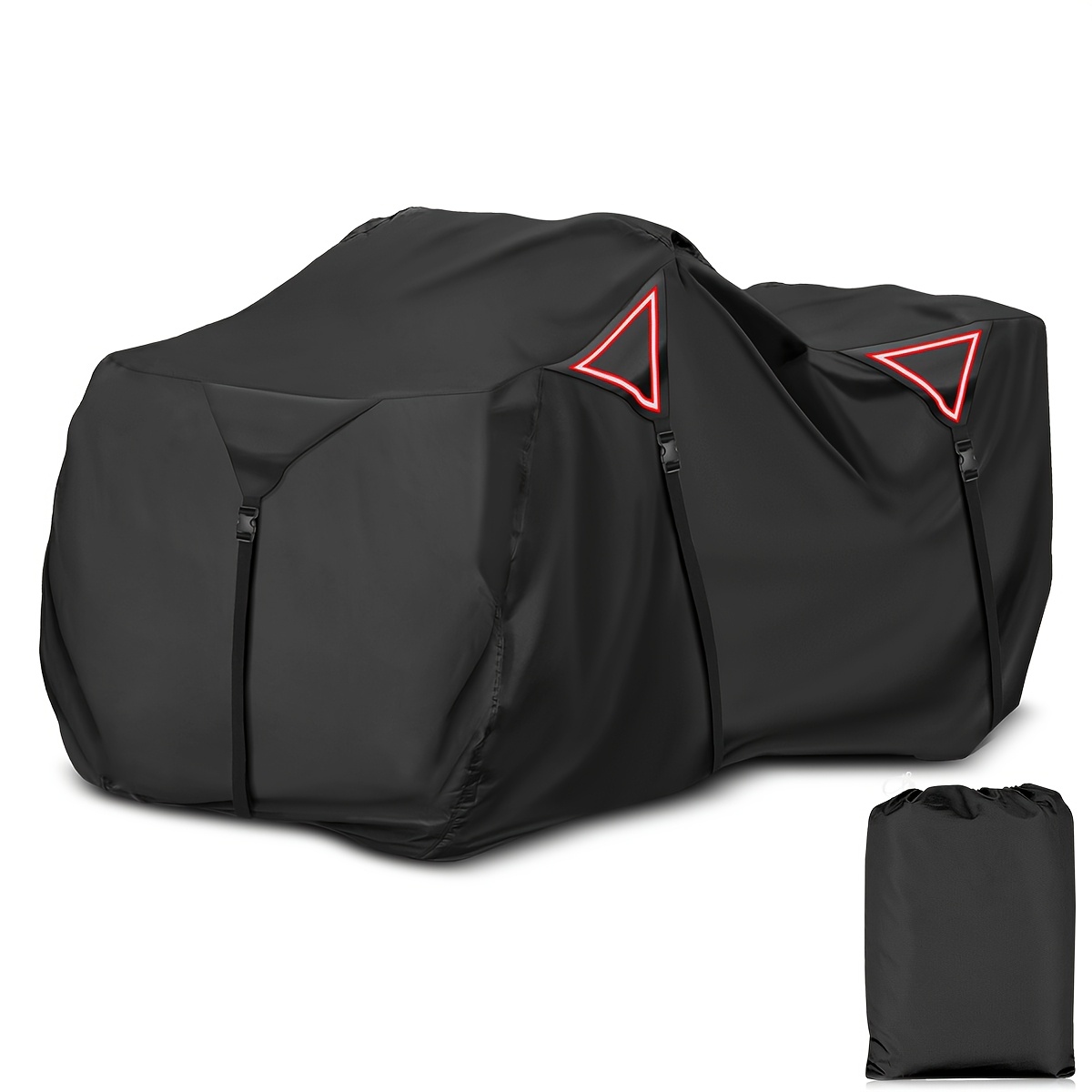 TEMU Heavy-duty Motorcycle & Atv/utv/uvf Cover With Reflective Strips - Fit For , Kawasaki, For , , - Protection, Beach Jersey Car Cover, Motorcycle