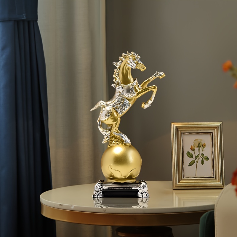

Nordic Art Modern Horse Figurine Creative Light Living Room Tv Cabinet Foyer Resin Craft Horse Sculpture