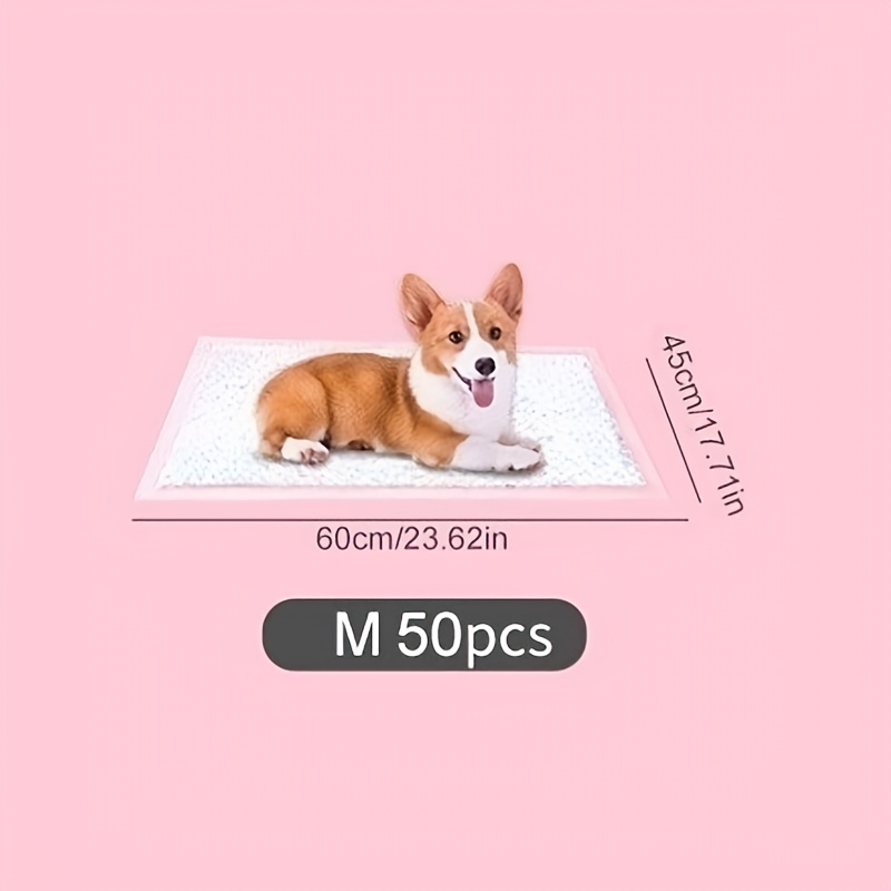 TEMU 20/40/50/100pcs Super Absorbent Disposable Diapers - Thickened Deodorizing Pet Training Pads For Puppies, Kittens, Small Animals - Leak-proof, ,