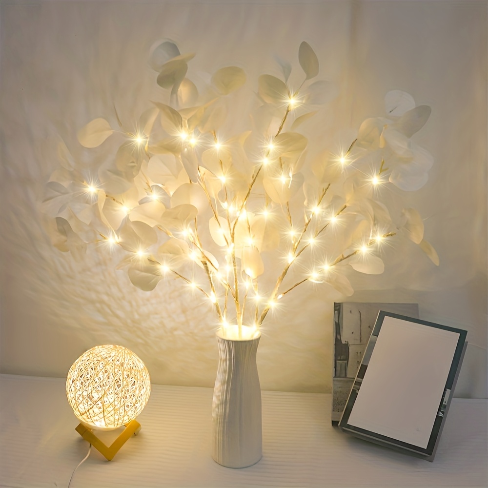 leaf branch lamp 20 led artificial tree string lights suitable for bedroom bedside desktop decoration weddings parties thanksgiving christmas valentines day and back to   home and office decor Product details 1