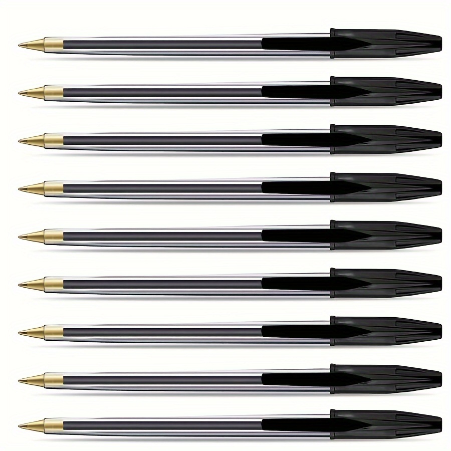 

10pcs 1.0mm Medium Point Ballpoint Pens - Smooth Writing, Professional Quality For Use