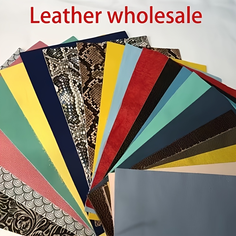 

5pcs Leather Sheets, 30x20cm, 1.2mm - Assorted Colors & Patterns For Diy Crafts, Earrings, Bags - Includes Snakeskin, Solid Colors & More