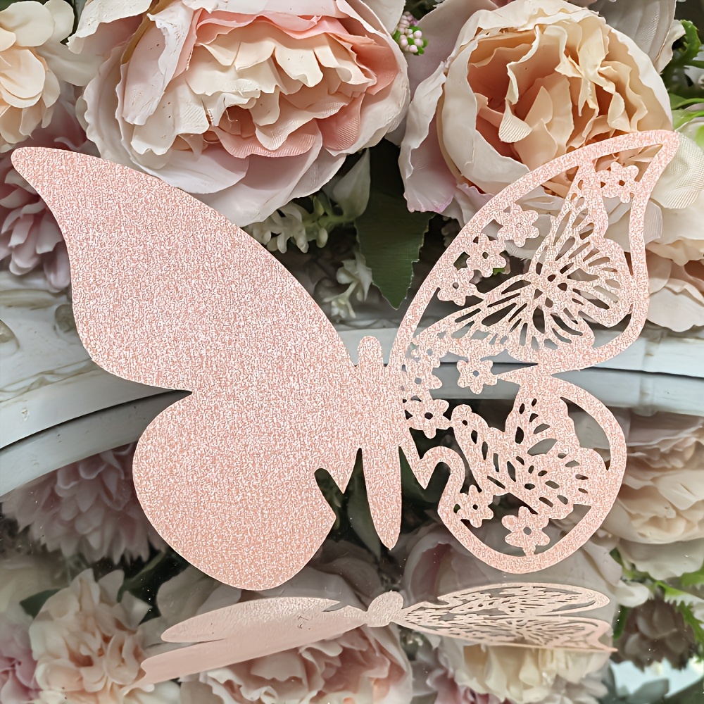 TEMU 30 Elegant Cards – In Multiple Colors, Hollow-out Paper Name Tags. Suitable For Weddings, Parties, Christmas, And Birthday Decorations. -themed