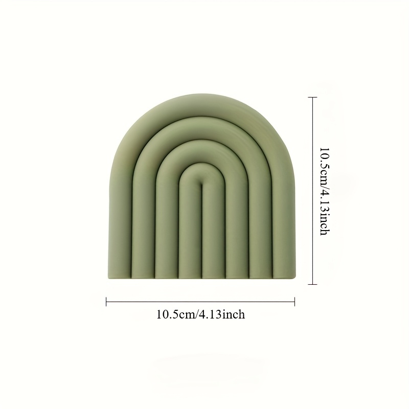 Small Size Coaster, Rainbow Shaped Coaster, Colorful Easy Design Coaster Silicone Easy To Clean Suitable For Gifting Small Item, Applicable For Office, Kitchen, Dining Table