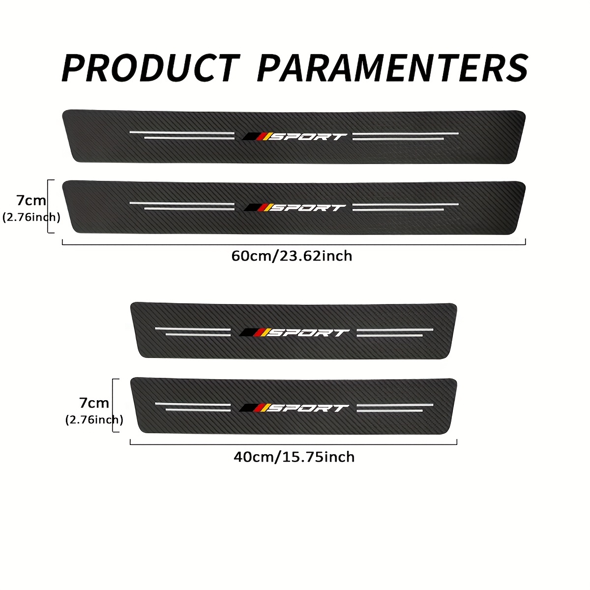 8pcs car door sill protection sticker carbon fiber textured pvc leather sticker for   for vw for ford Product details 1
