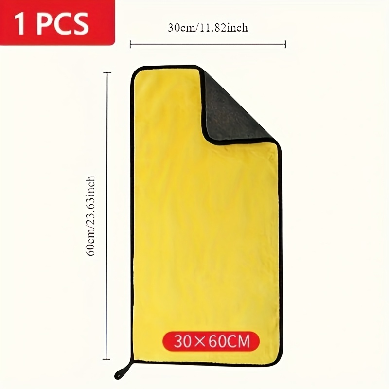 TEMU Peejaa Fiber Strong Water-absorbing Car Towel - Soft Thickened Detail Cleaning Cloth, Efficient Car Exterior Care, Polyester Fiber Material,