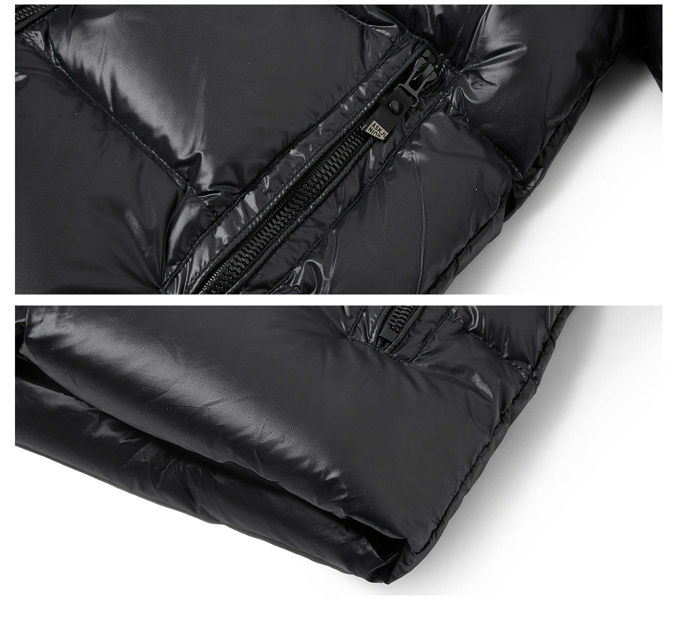 ASK JUNIOR Boys' Thick Heat Retention Warm Reflective Down Jacket | Duck Down Filled, Hooded, Casual Style, Zipper Detail, Long Sleeve.