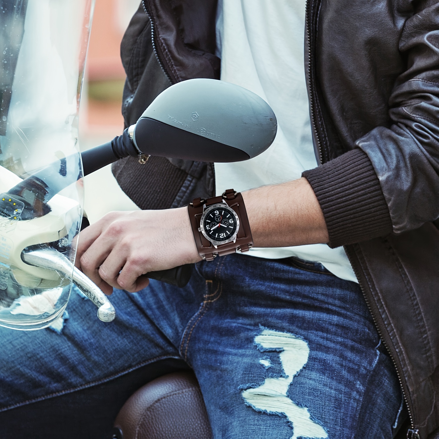 hip hop punk rock style quartz mens watch europe - Temu