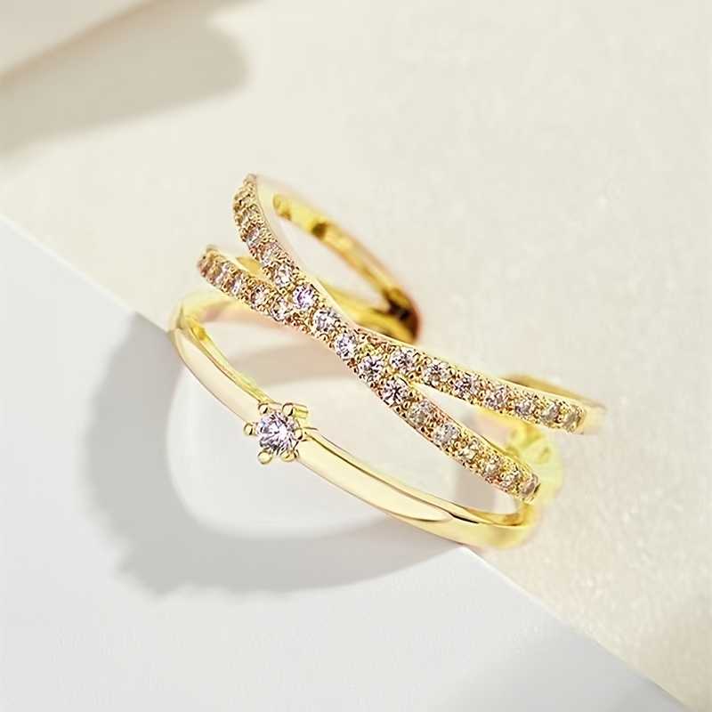 Multi-Layer Winding Inlaid Artificial Zirconia Ring