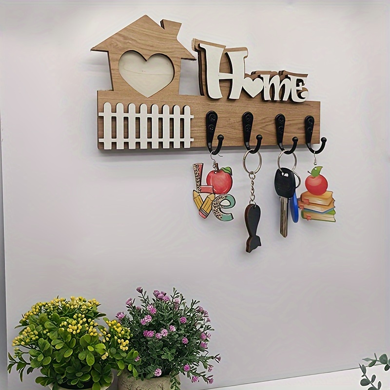 

-install Wooden Key For Entryway - -mounted , For & Organization