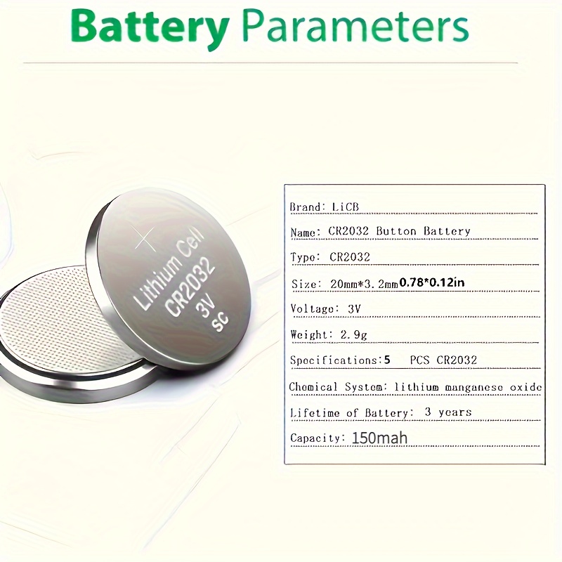  LiCB Batería de litio CR2025 3V (paquete de 10