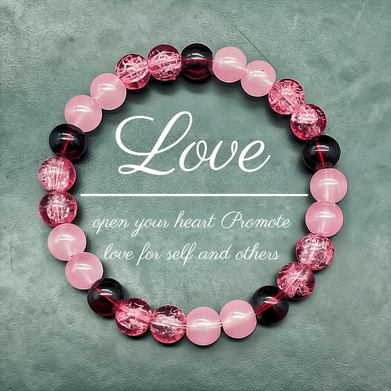TEMU Bracelet élastique explosion rose à couleurs, bijou polyvalent pour homme pour de travail, , les loisirs quotidiens