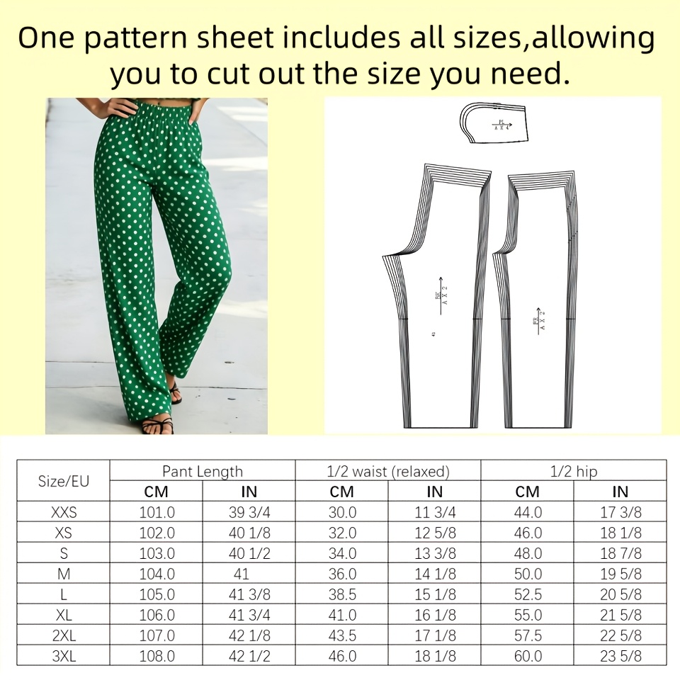 TEMU A Women's Style Pants Sewing Pattern (is A Production Pattern, Not A Finished Garment) Suitable For Your Fabrics To Make Paper Patterns For