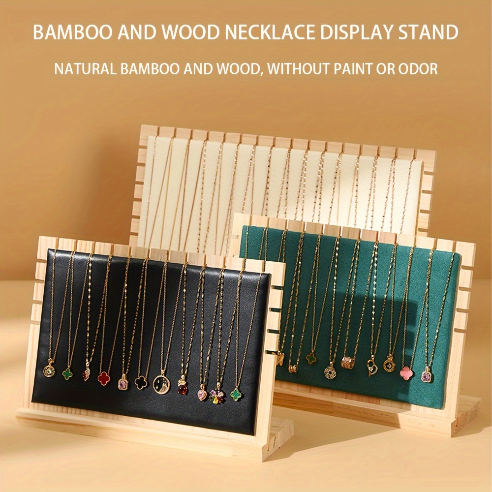 

Versatile Wooden Necklace Display Stand - Detachable, Multi-purpose Jewelry Holder For Clavicle Chains & Accessories Necklace Holder Necklace Stand