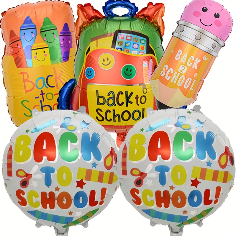 

Back-to-school Season Decoration Balloons Cartoon Schoolbag Pencil Shape Aluminum Film Balloons Welcome Back To School Balloons Balloons Decoration Set Balloon Decorations